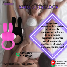 ANILLO VIBRADOR CON BALA ESTIMULADORA - SEXSHOP PLAZA NORTE.